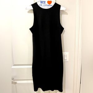 Express HIGH NECK MIDI SHEATH DRESS. size L